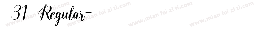 喷码31号 Regular字体转换